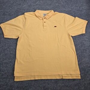 Perlis Polo Shirt Mens 3XL Yellow Authentic Crawfish Logo Stretch Knit Casual